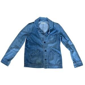 Madewell Jean Jacket Women's Small Blue Button Up Denim